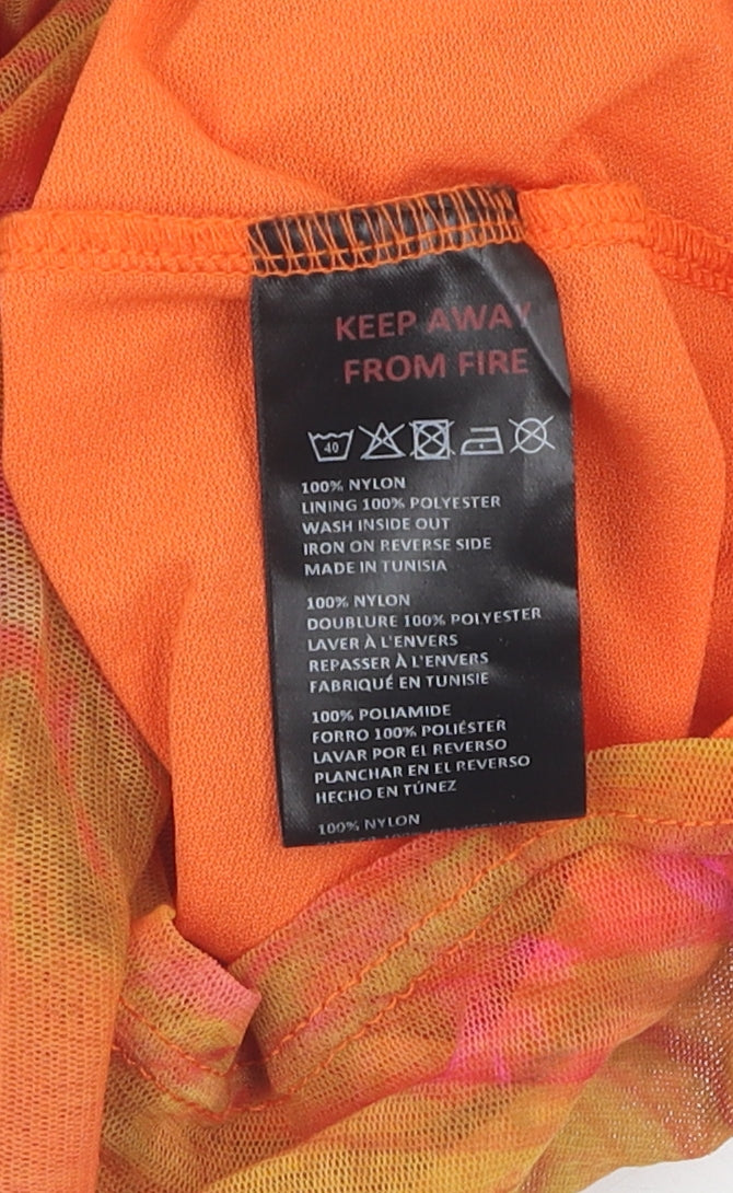 Urban Outfitters Womens Orange Bodycon Dress Size M