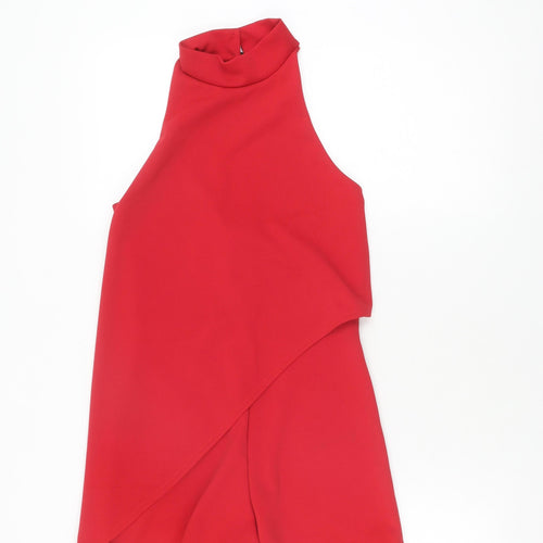 PrettyLittleThing Women's Red Sleeveless Playsuit