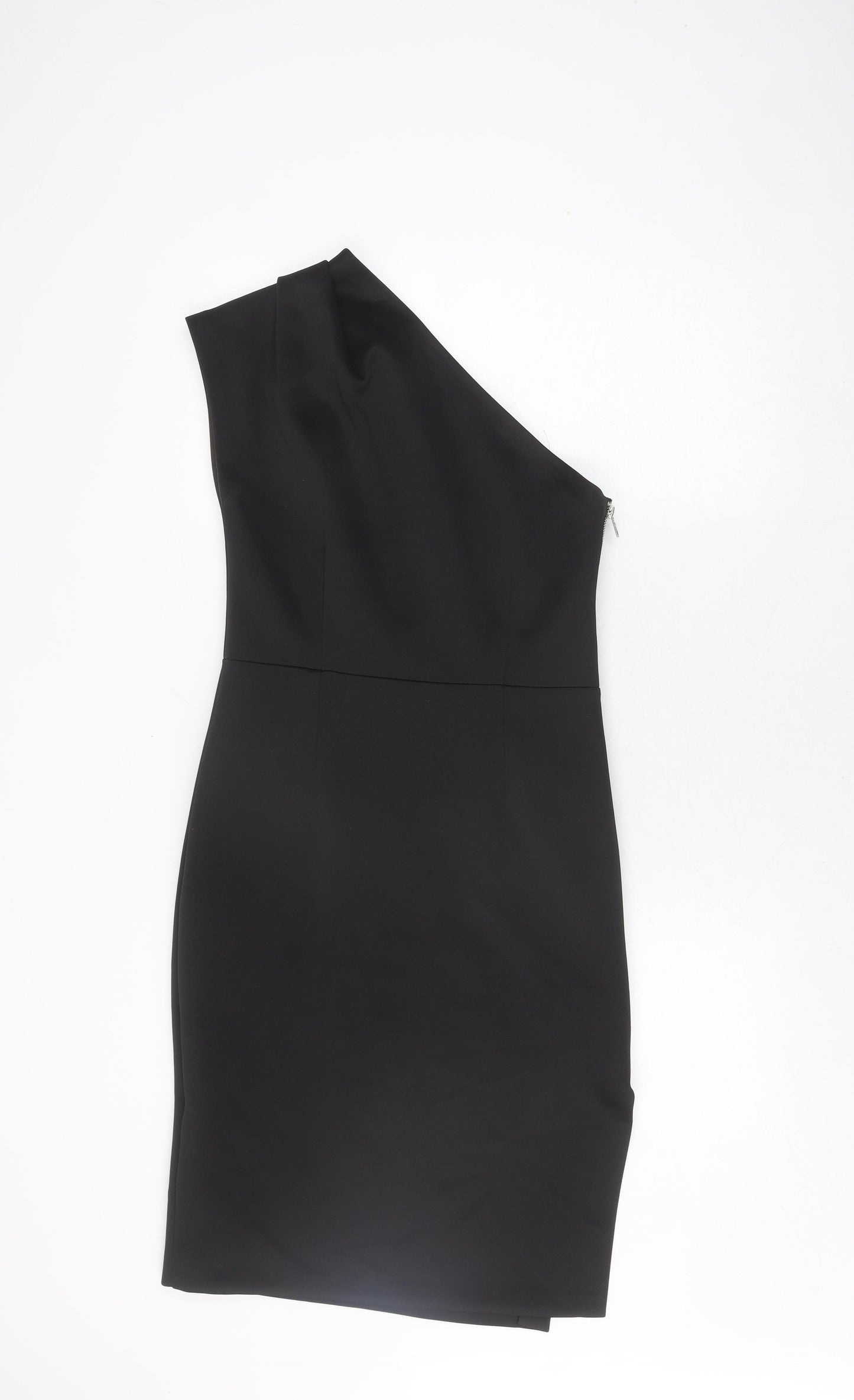 Label Lab Women's Black One-Shoulder Sheath Dress Size 10