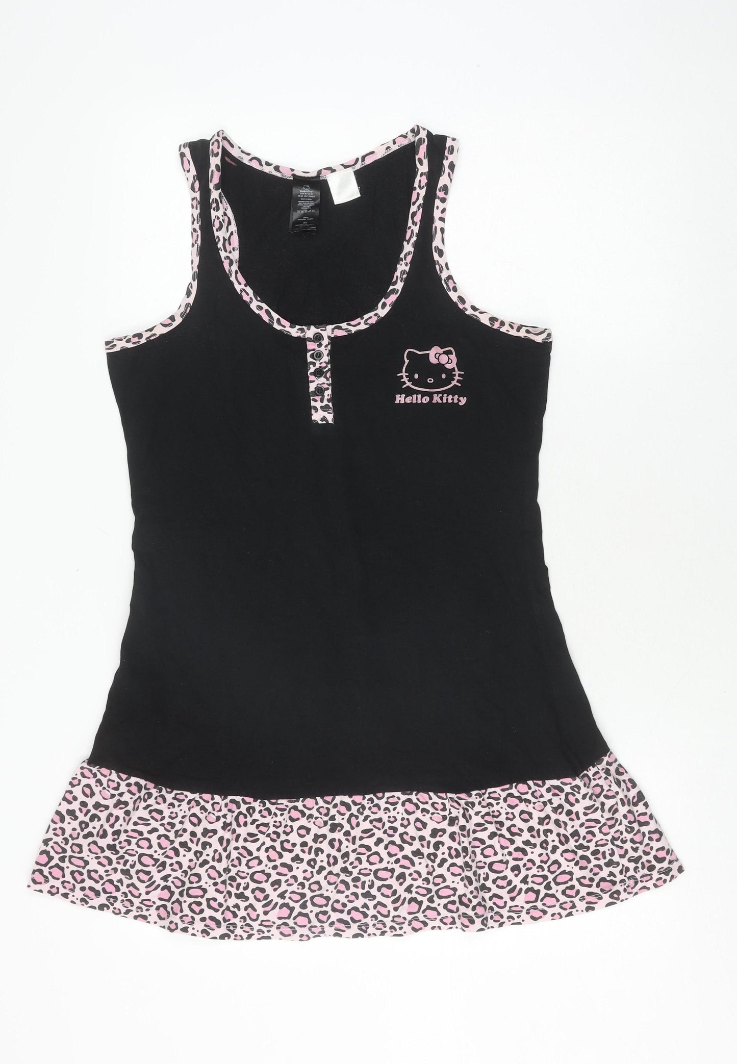 H&M Women's Black Hello Kitty Nightshirt M Cartoon