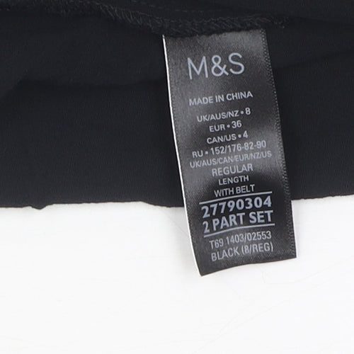 Marks and Spencer Women's Black Belted Dress Size 8