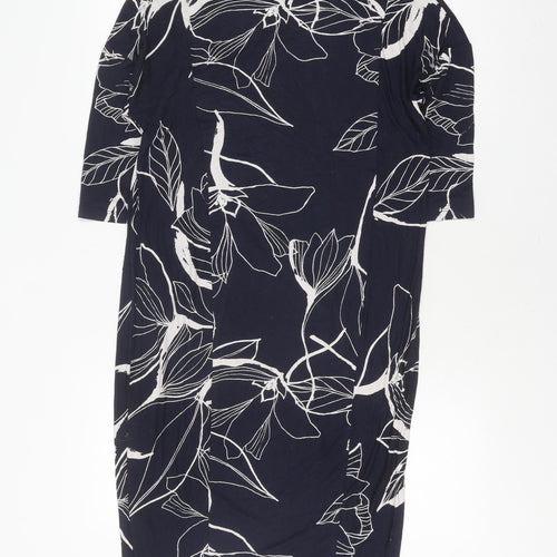 RJR John Rocha Women's Blue Floral Shift Dress Size 10
