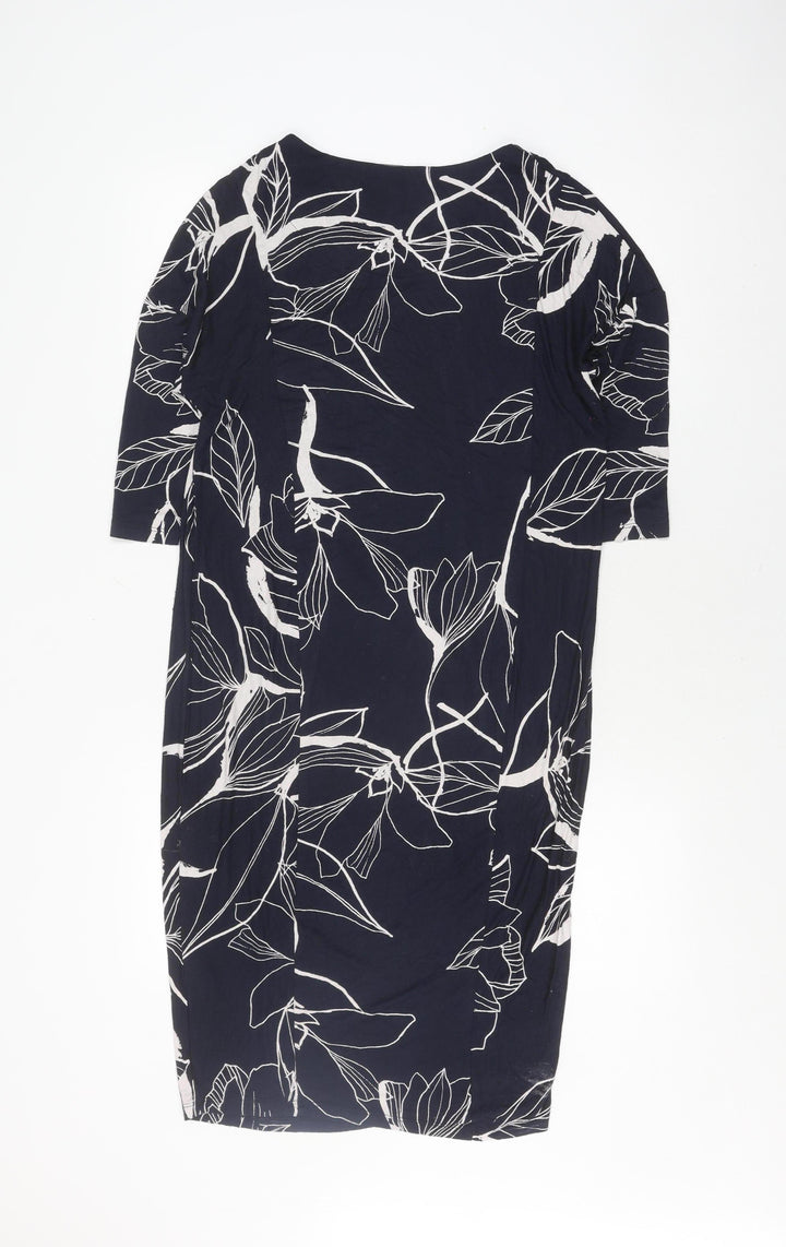 RJR John Rocha Women's Blue Floral Shift Dress Size 10