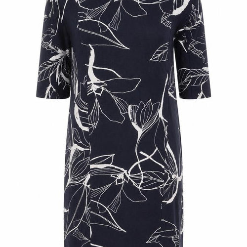 RJR John Rocha Women's Blue Floral Shift Dress Size 10