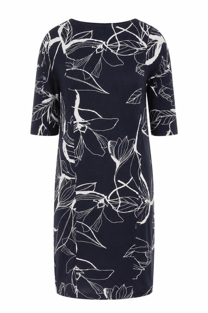 RJR John Rocha Women's Blue Floral Shift Dress Size 10