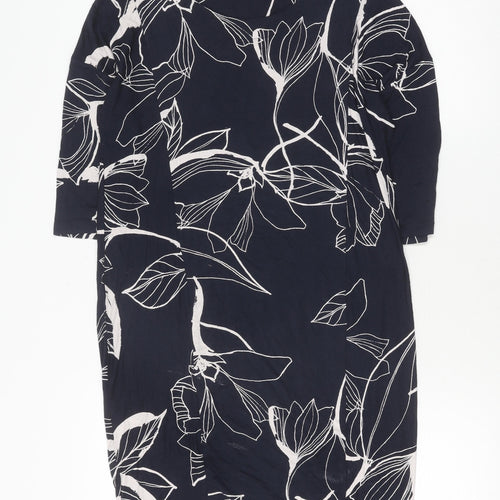 RJR John Rocha Women's Blue Floral Shift Dress Size 10