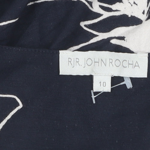 RJR John Rocha Women's Blue Floral Shift Dress Size 10