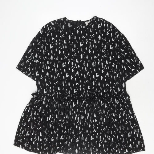 ASOS Women's Black Bodycon Dress, Size 10, Ruched Strapless