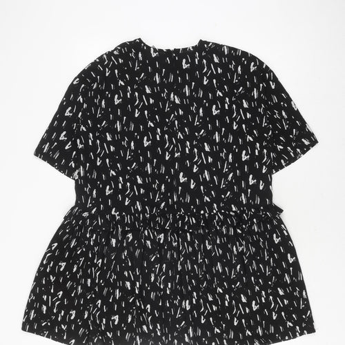 ASOS Women's Black Bodycon Dress, Size 10, Ruched Strapless
