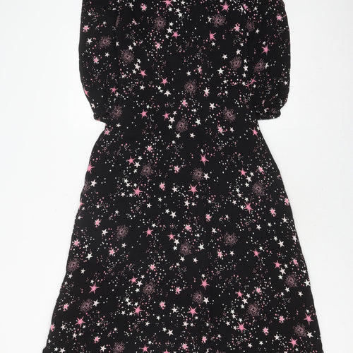 Marks and Spencer Women's Black Knee Length Dress - Size 6