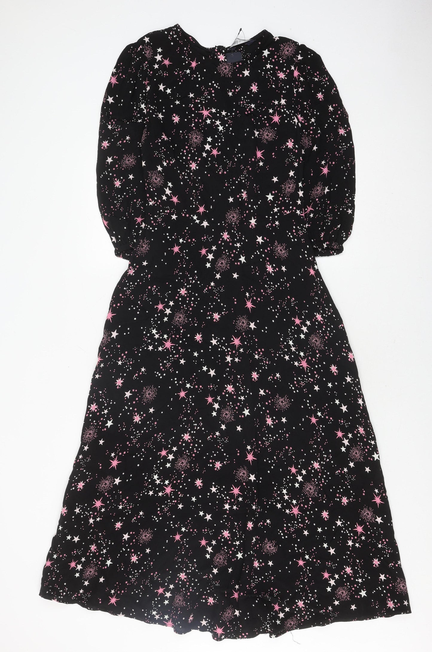 Marks and Spencer Women's Black Knee Length Dress - Size 6