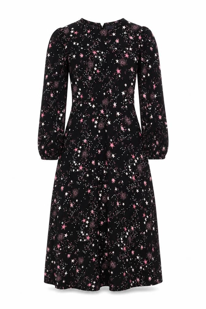 Marks and Spencer Women's Black Knee Length Dress - Size 6