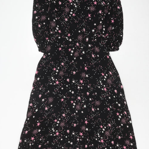Marks and Spencer Women's Black Knee Length Dress - Size 6