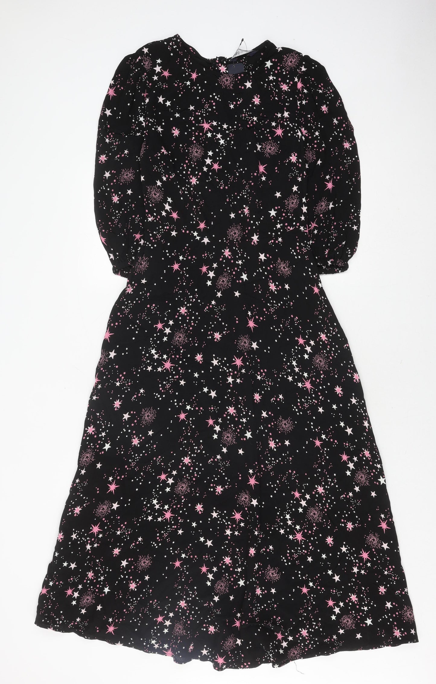 Marks and Spencer Women's Black Knee Length Dress - Size 6