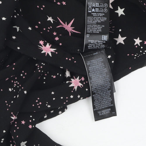 Marks and Spencer Women's Black Knee Length Dress - Size 6