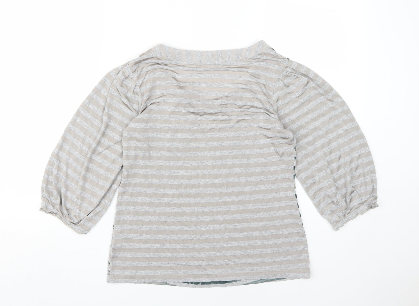 Marks and Spencer Grey Striped Tunic Blouse Size 12
