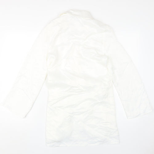 Zara Women White Shirt Dress S Lightweight Casual