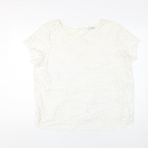 Debenhams Women's Ivory Blouse Size 20 Round Neck