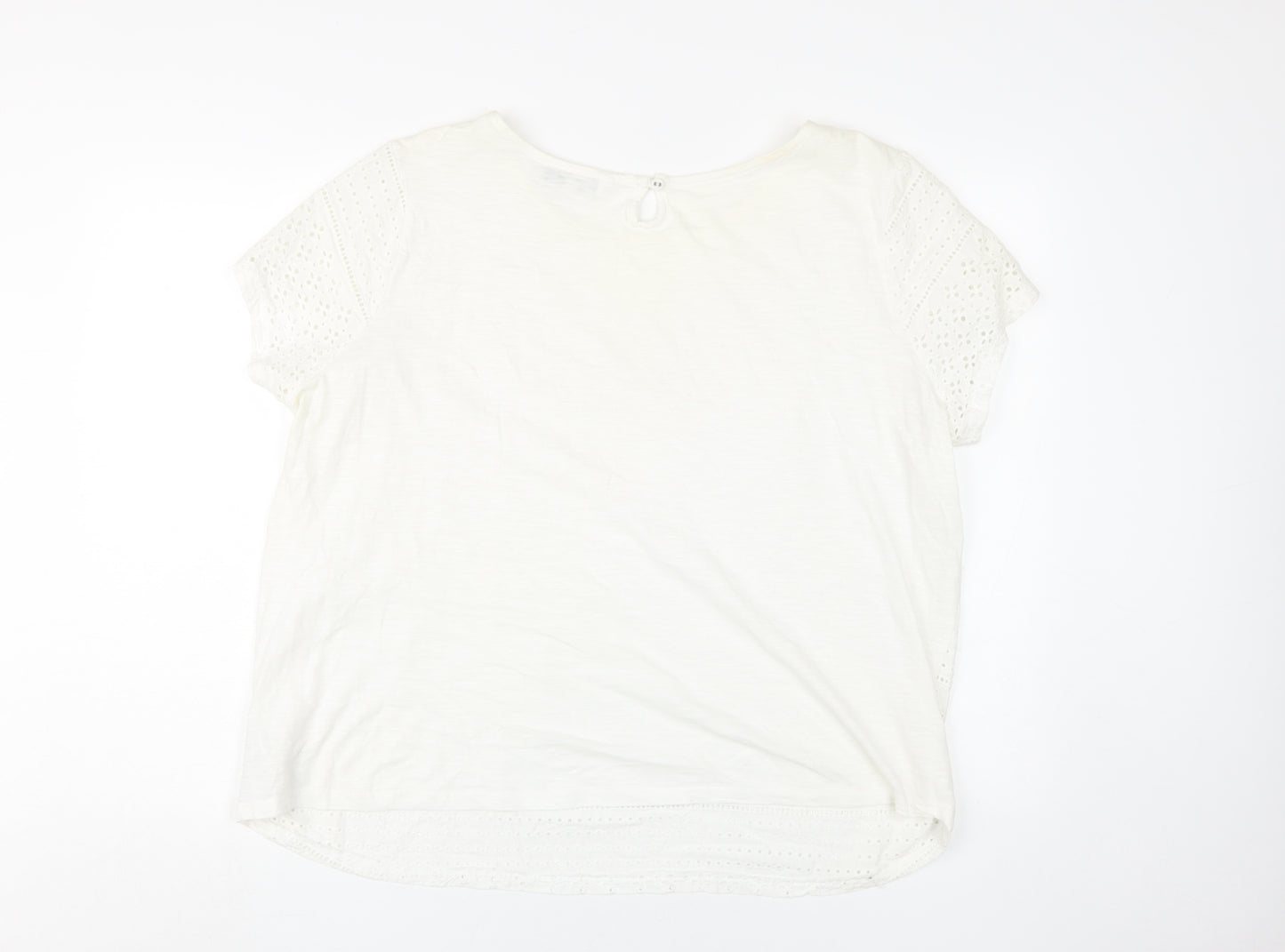 Debenhams Women's Ivory Blouse Size 20 Round Neck