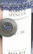 Marks and Spencer Women's Blue Button-Up Shirt, Size 16