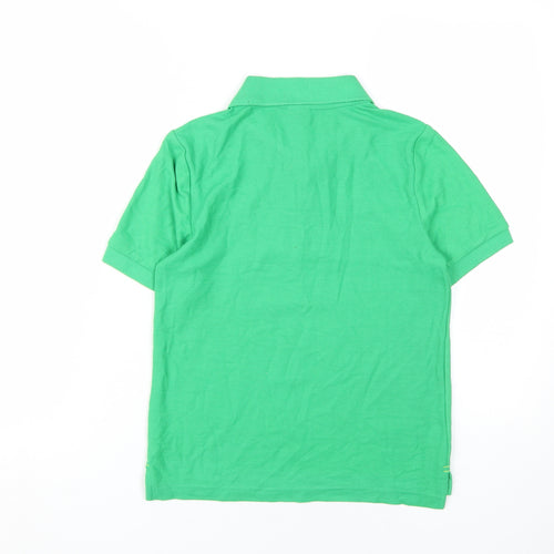 Slazenger Boys Green Polo Shirt, Size 9-10, Logo Accent