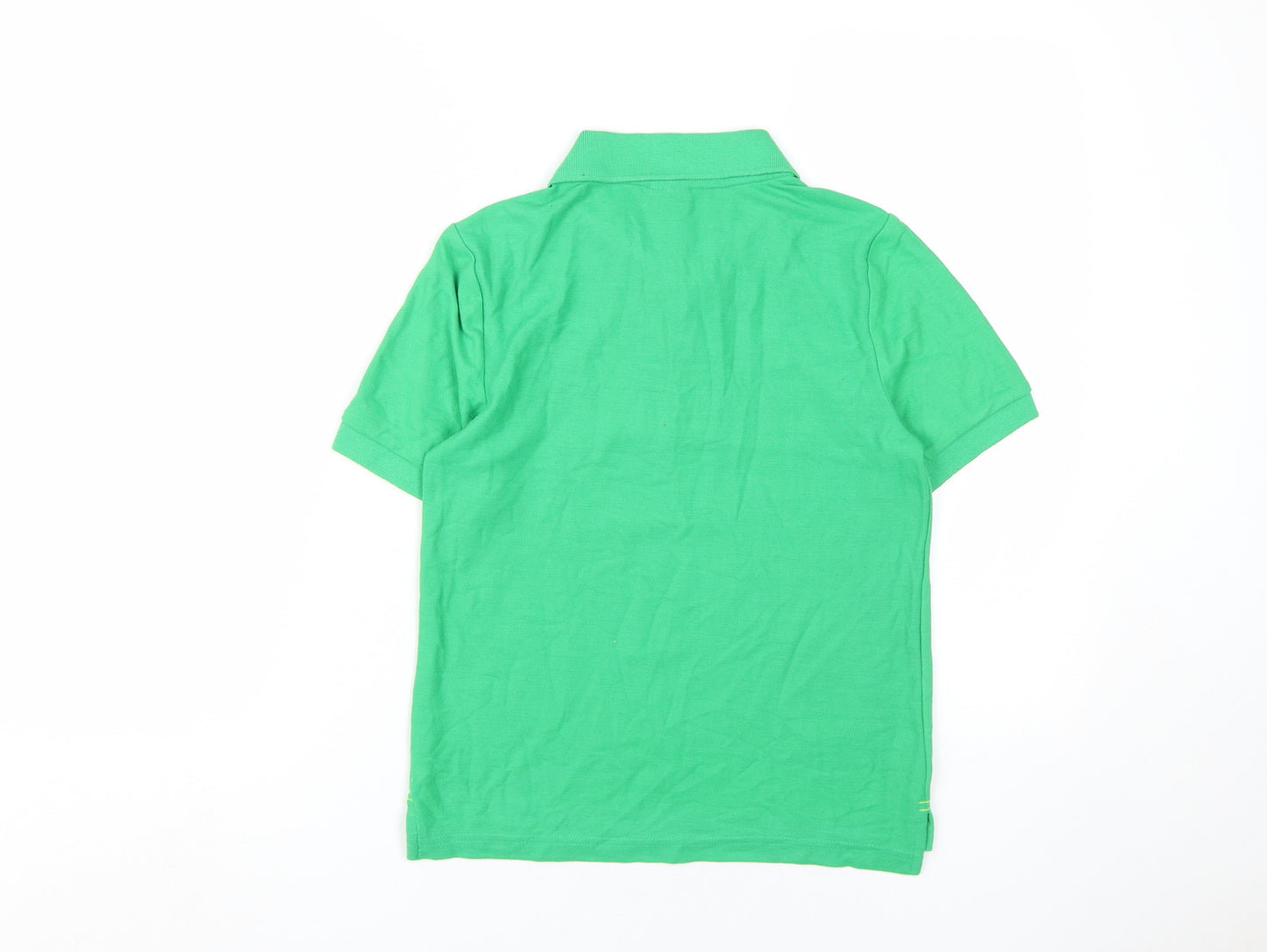 Slazenger Boys Green Polo Shirt, Size 9-10, Logo Accent