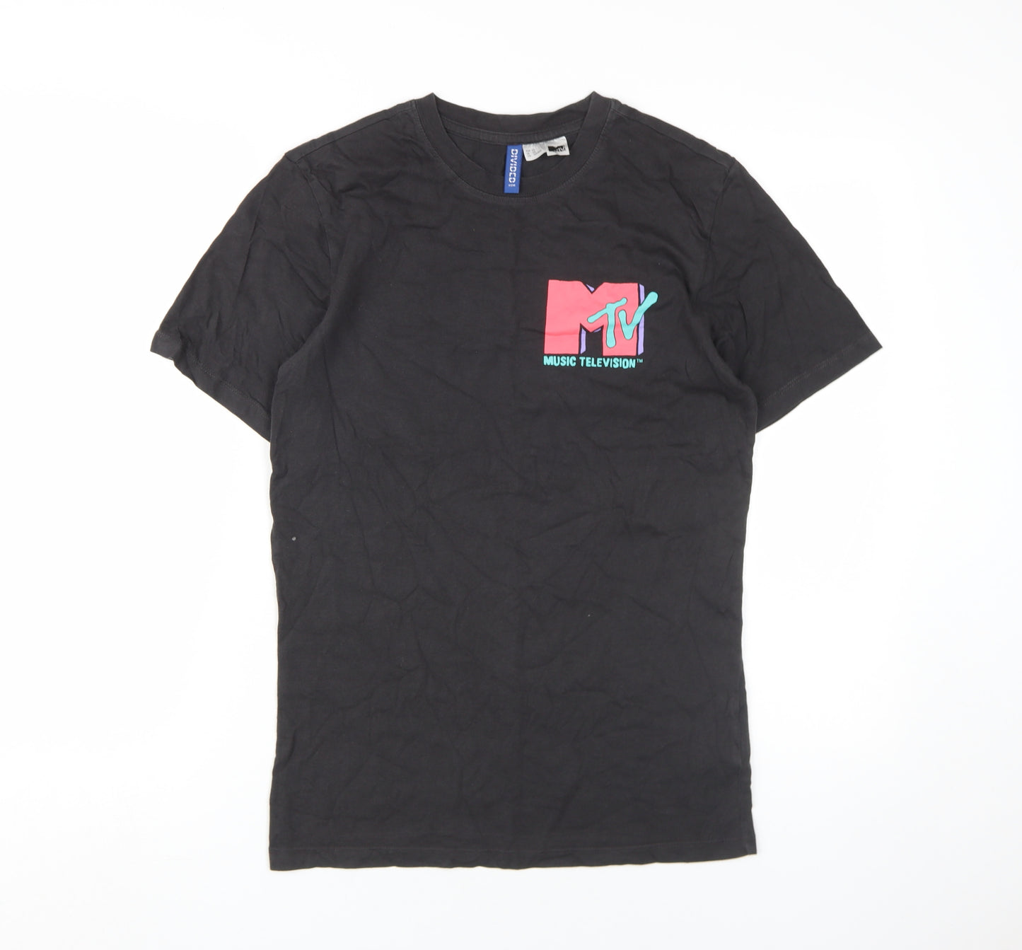 H&M Unisex Black T-Shirt XS Music Casual