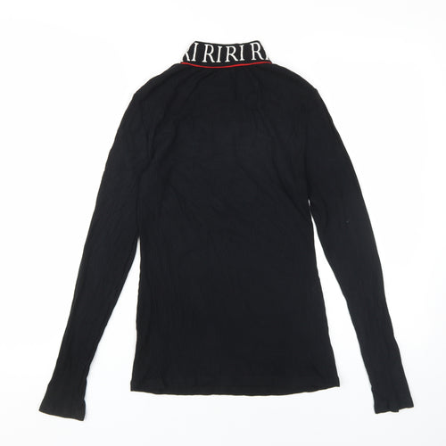 River Island Women's Black Polo Top Size 8