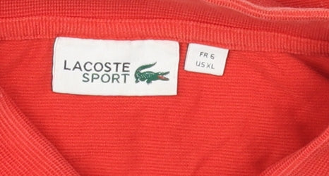 Lacoste Sport Men's Red Polo XL - Breathable Logo Style