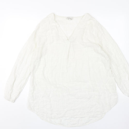 Apricot Women's White Cotton Blouse - Size S