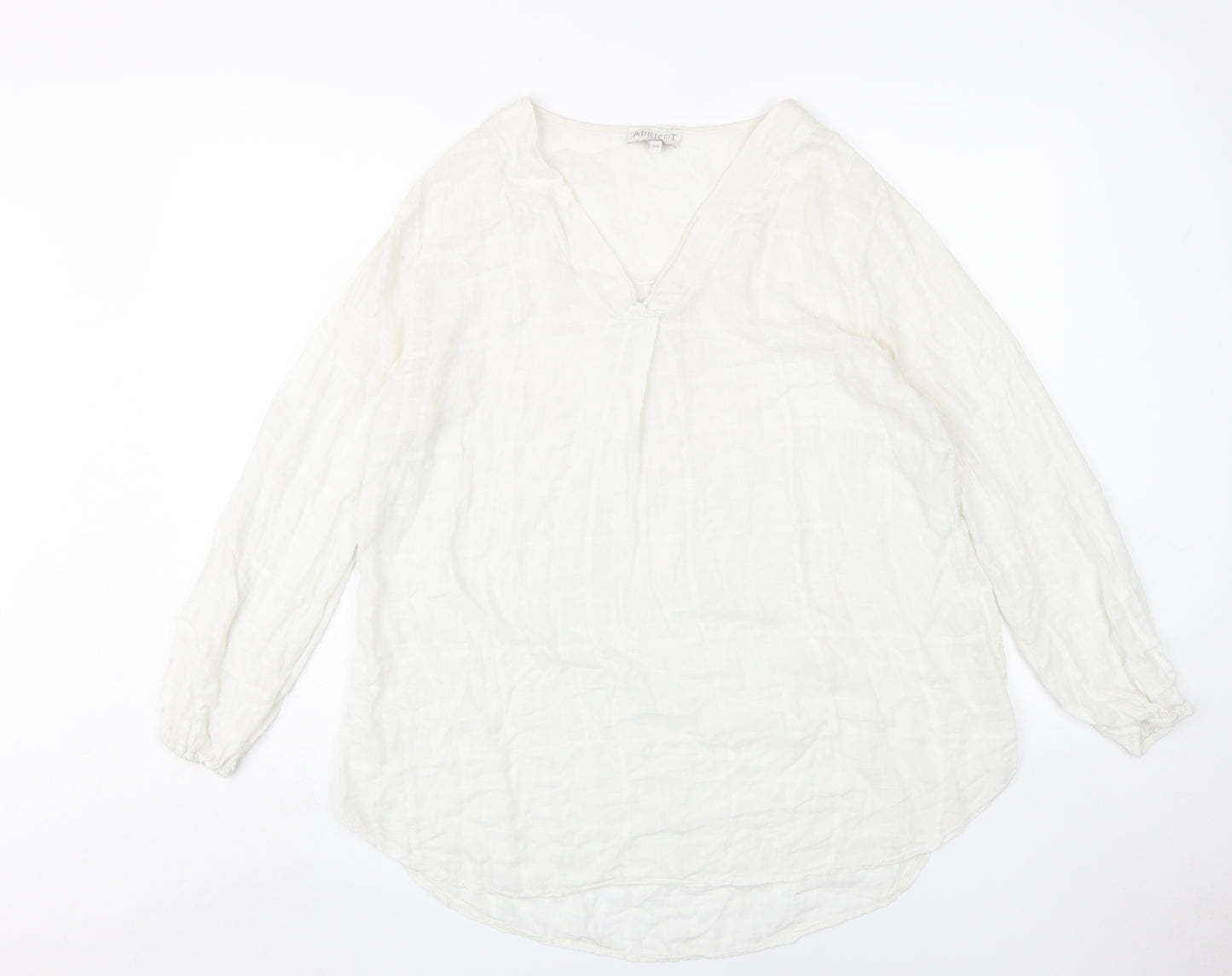 Apricot Women's White Cotton Blouse - Size S