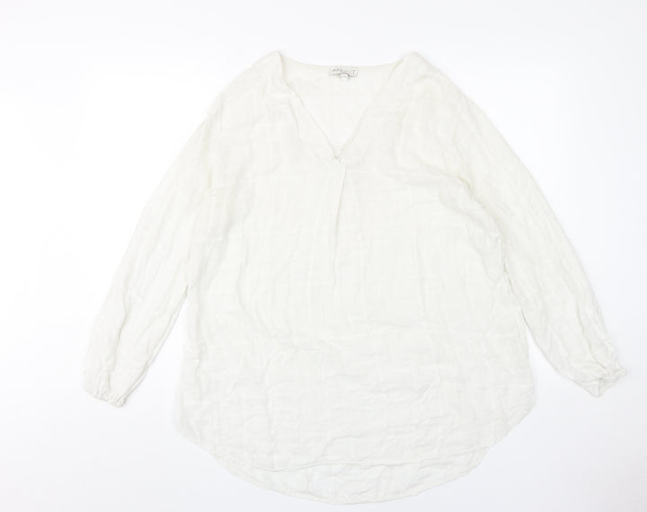 Apricot Women's White Cotton Blouse - Size S