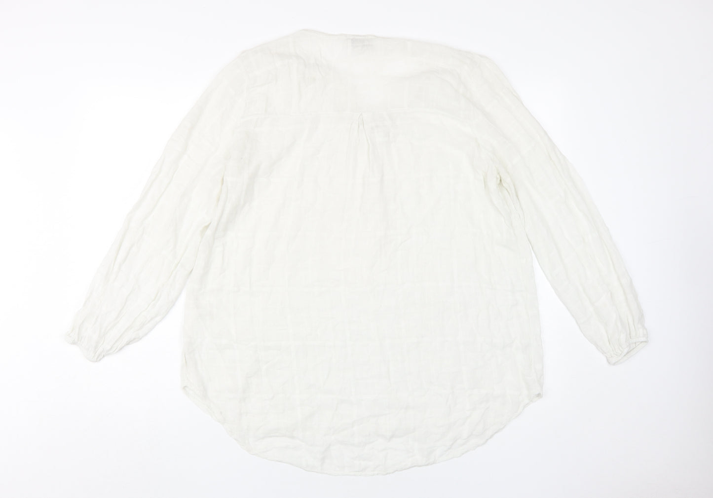 Apricot Women's White Cotton Blouse - Size S