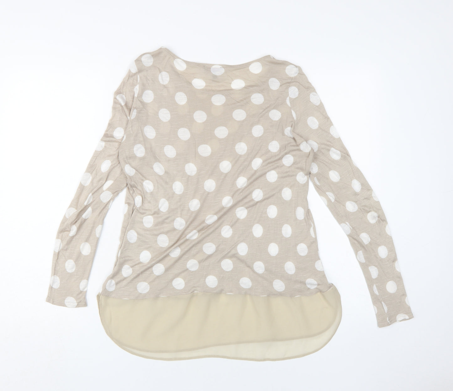 Phase Eight Women Beige Polka Dot Blouse Size 12