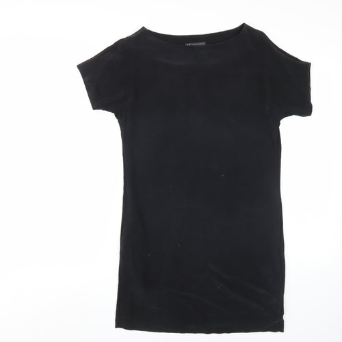Armani Exchange Women's Black Silk Sheath Dress Size 2