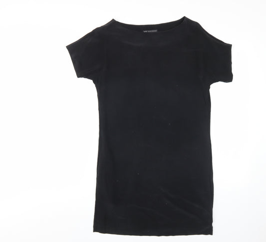 Armani Exchange Women's Black Silk Sheath Dress Size 2