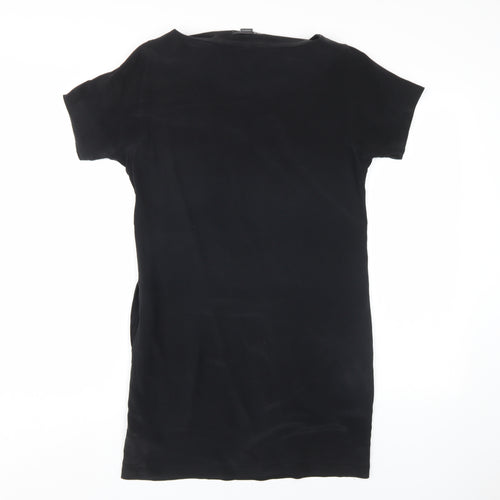 Armani Exchange Women's Black Silk Sheath Dress Size 2