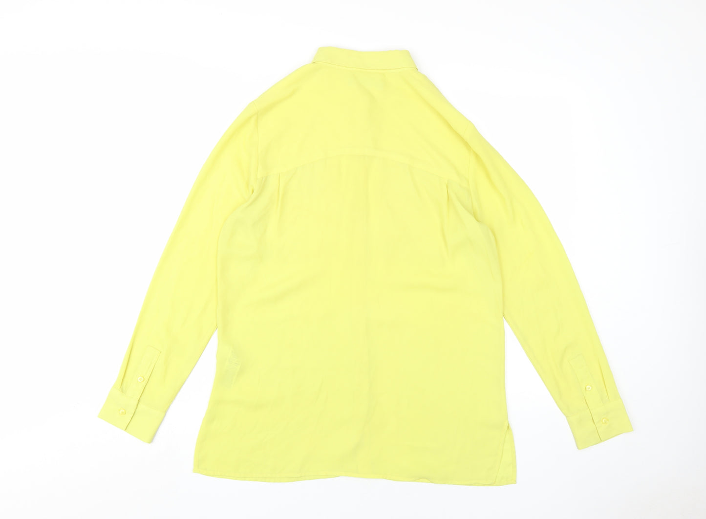 Marks and Spencer Women's Yellow Button-Up Shirt UK 10