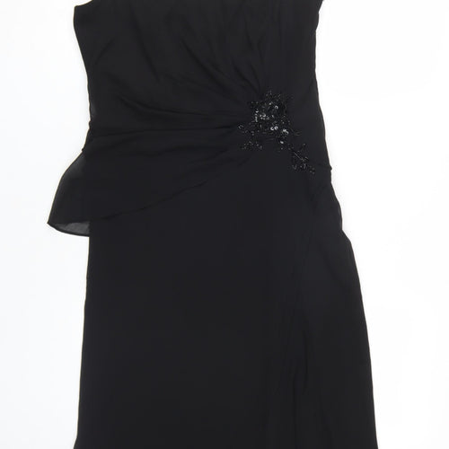 Cachet Women's Black Sleeveless Slip Dress Size 10