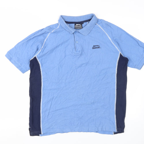 Slazenger Men's Blue Polo Shirt L