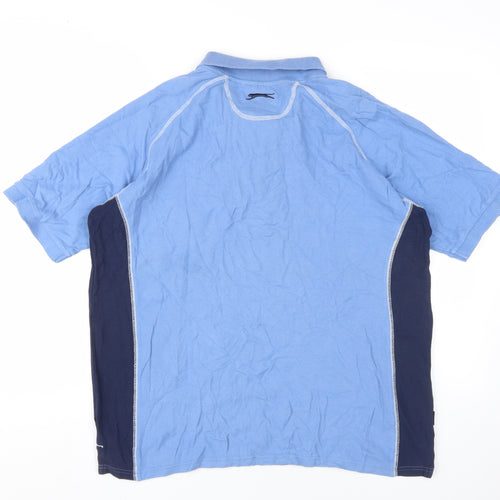 Slazenger Men's Blue Polo Shirt L