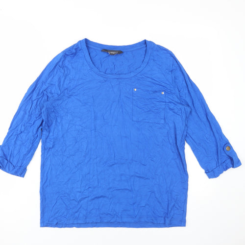 Sosandar Women's Blue 3/4 Sleeve Top - Size 10