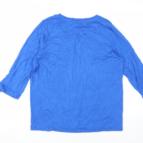 Sosandar Women's Blue 3/4 Sleeve Top - Size 10