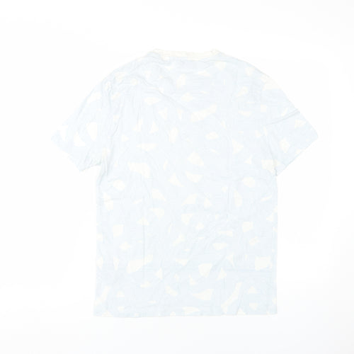 Reiss Men's White Geometric Short Sleeve T-Shirt S