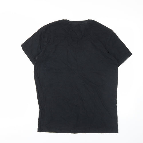 Tommy Hilfiger Mens Black L Cotton Crew Neck T-Shirt