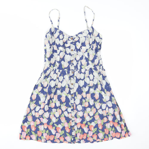Oasis Women's Floral Slip Dress Multicoloured Size 10