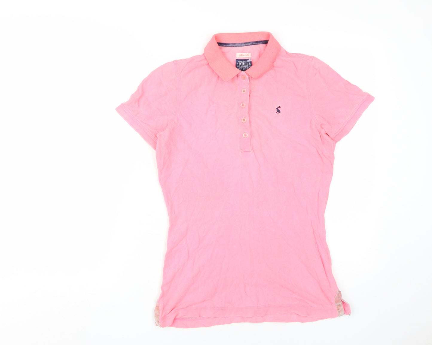 Joules Women's Pink Slim Polo Shirt, Size 10