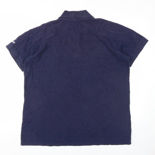 Gilbert Men's Blue Rugby Polo Shirt 2XL Sports Style