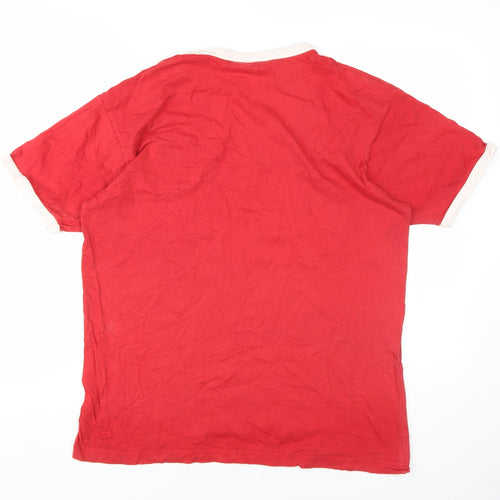 Clique Red XL Men's Retro Logo T-Shirt