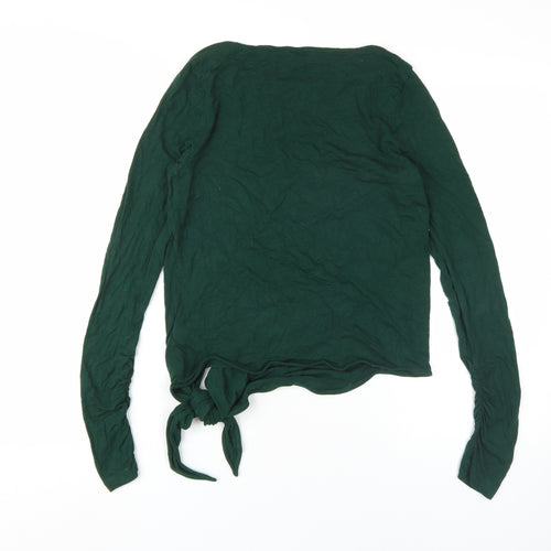 Hobbs Women's Green Long Sleeve Blouse - Size S
